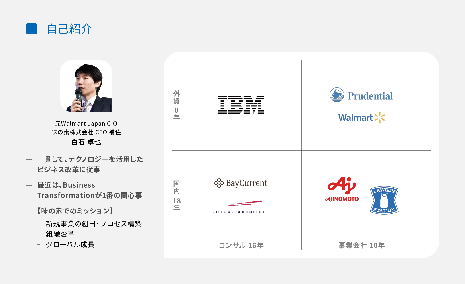 白石氏の自己紹介